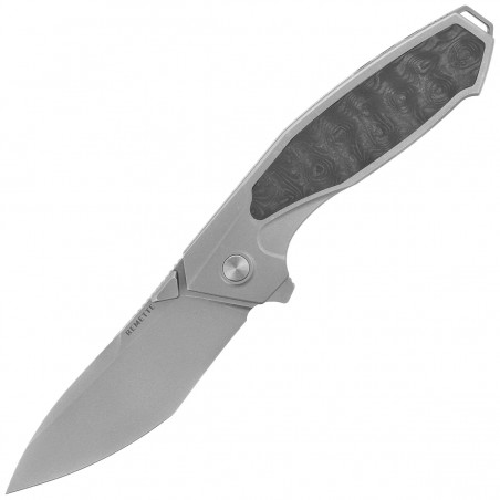 Nóż składany Remette Kingfisher Ceramic/Carbon Fiber Titanium,  Hand Grinding M390 (RTKF4)