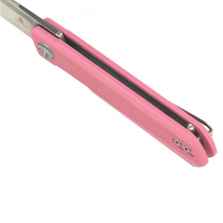 Nóż Bestechman Mini Dundee Pink G10, Stonewashed / Satin D2 by Ostap Hel (BMK03B)