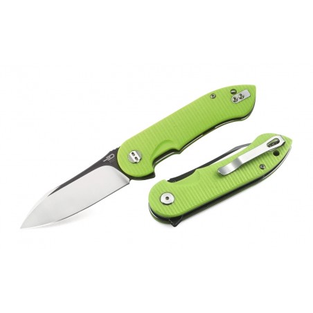 Nóż składany Bestech Torpedo Fluorescent Green G10, Black Stonewashed / Satin D2 (BG17C-2)