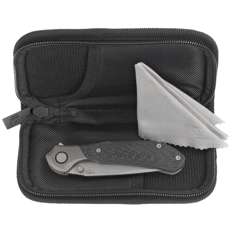 Nóż składany Bestech Constellation Grey Titanium/3K Twill Weave Skin Carbon Fiber, Bead Blasted/Stonewashed MagnaCut by Munko Kn