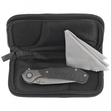 Nóż składany Bestech Constellation Grey Titanium/3K Twill Weave Skin Carbon Fiber, Bead Blasted/Stonewashed MagnaCut by Munko Kn