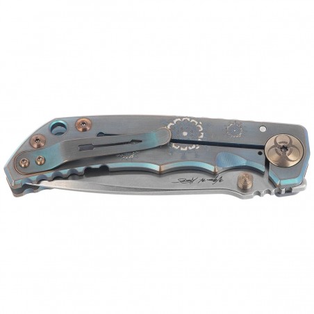 Nóż składany Spartan Blades Harsey Folder Special Edition Plague Doctor Green Titanium, Bronze HW, Satin MagnaCut by William W. 
