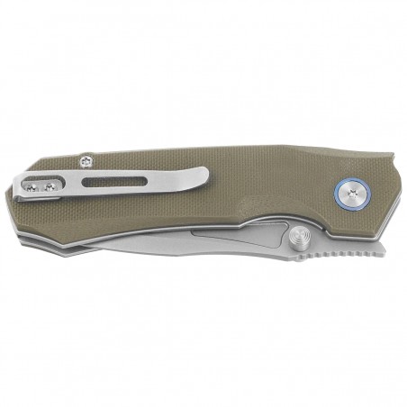 Nóż składany Remette RT-Rhino Green G10, Stonewashed D2 (RNDG2)