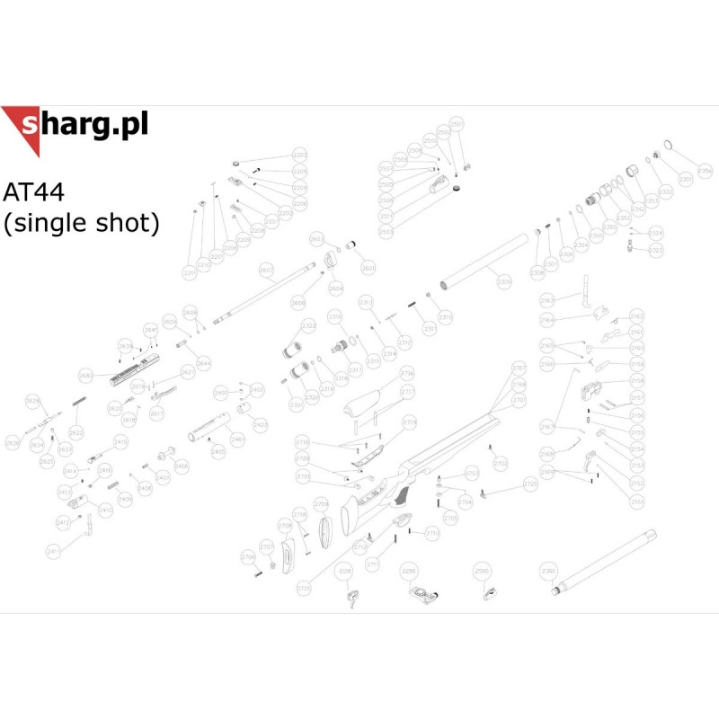 Osada polimer do wiatrówki Hatsan AT44S-10, Bullboss, Gladius, Galatian, Nova, Trophy (2700-02)