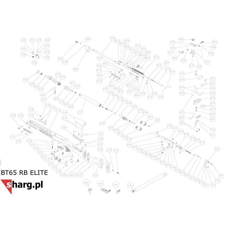 Osada polimer TH do wiatrówki Hatsan AT44-10, BT65, Galatian Series (2700-01 GEN-2)