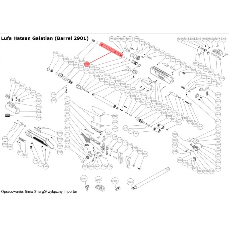 Lufa do wiatrówki Hatsan Hercules, Galatian, Predator (2901)