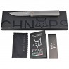 Nóż składany FOX Chnops Sandblasted Titanium, Damasteel DS93X Gysinge by Riccardo Gobbato (FX-543 DBB)