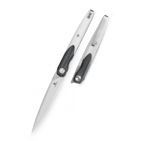 Nóż składany Bestechman Lanza Black/White G10, Satin/Stonewashed 14C28N by Grzegorz Grabarski (BMK14A)