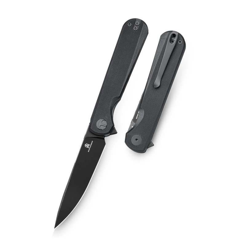 Nóż składany Bestechman Flick Black G10, Black Stonewashed D2 by Ostap Hel (BMK13H)