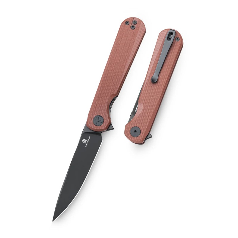 Nóż składany Bestechman Flick Grey G10, Black PVD D2 by Ostap Hel (BMK13G)