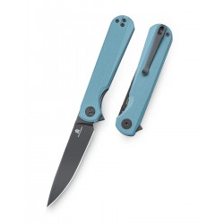 Nóż składany Bestechman Flick Grey G10, Black PVD D2 by Ostap Hel (BMK13F)