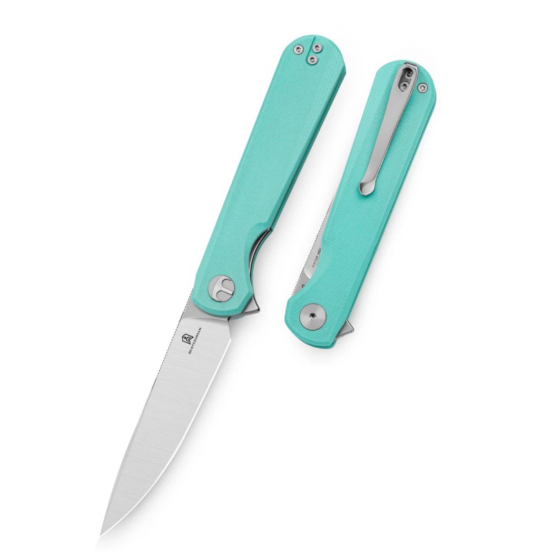 Nóż składany Bestechman Flick Aqua G10, Satin/Stonewashed D2 by Ostap Hel (BMK13D)