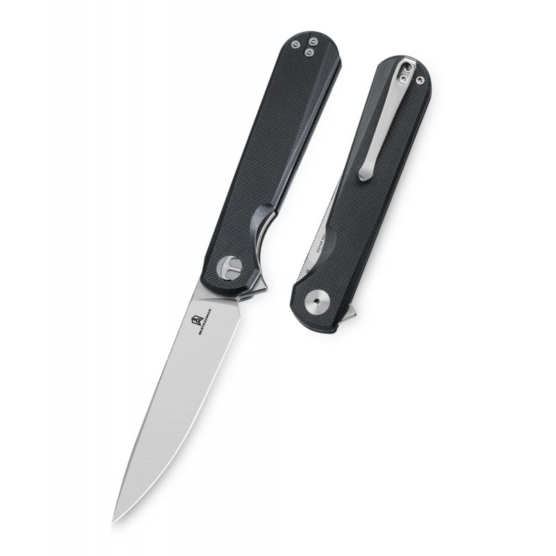 Nóż składany Bestechman Flick Black G10, Satin/Stonewashed D2 by Ostap Hel (BMK13A)