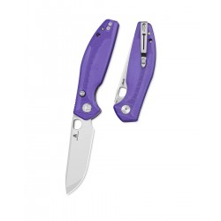 Nóż składany Bestechman Angry Owl Purple G10, Stonewashed/Satin D2 by Keanu Alfaro (BMK12E-1)