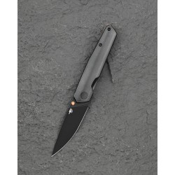 Nóż składany Bestech VK-Kuze Black Stonewashed Titanium, Black Stonewashed MagnaCut by Vulpex Knives (BT2504C)