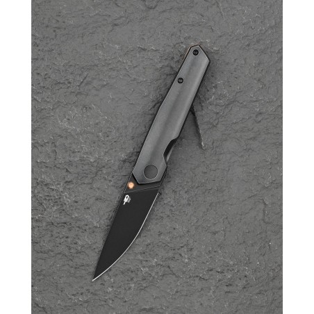 Nóż składany Bestech VK-Kuze Black Stonewashed Titanium, Black Stonewashed MagnaCut by Vulpex Knives (BT2504C)