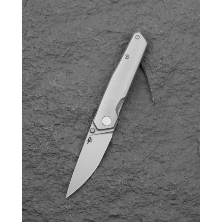Nóż składany Bestech VK-Kuze Stonewashed Titanium, Stonewashed MagnaCut by Vulpex Knives (BT2504B)