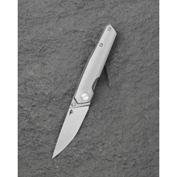 Nóż składany Bestech VK-Kuze Bead Blast Titanium, Satin MagnaCut by Vulpex Knives (BT2504A)