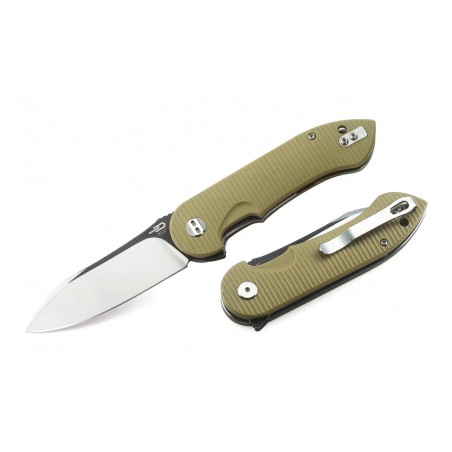 Nóż składany Bestech Torpedo Beige G10, Black Stonewashed/Satin D2 (BG17B-2)
