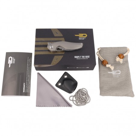 Nóż na szyję Bestech The Reticulan Green Titanium, Stonewashed / Satin CPM S35VN by Elijah Isham (BT1810C)