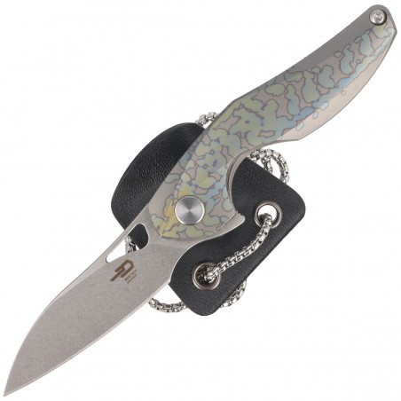 Nóż na szyję Bestech The Reticulan Grey Titanium, Stonewashed / Satin CPM S35VN by Elijah Isham (BT1810A)