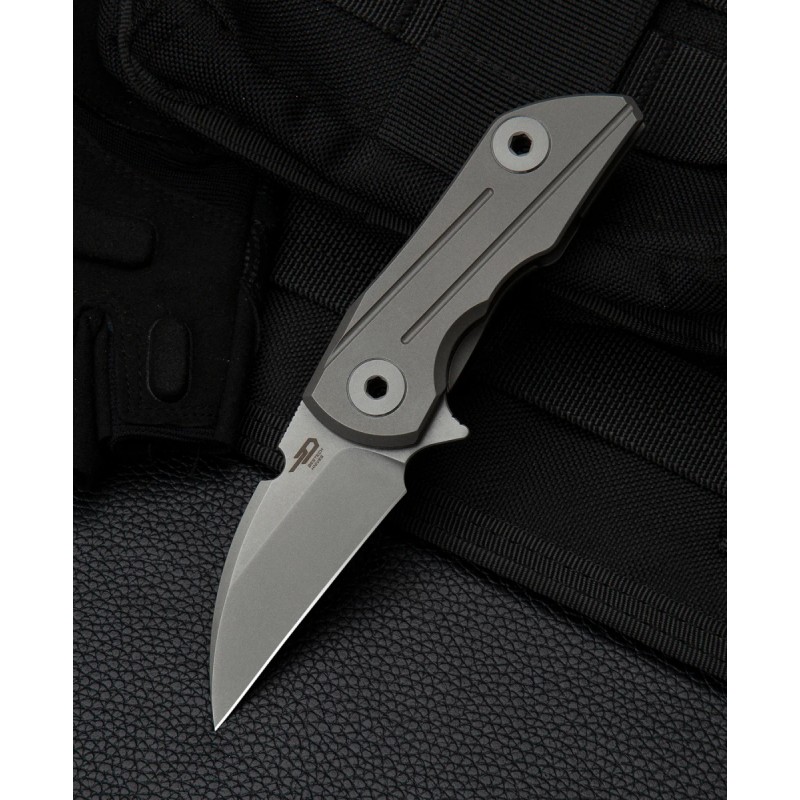 Nóż składany Bestech 2500 Delta Dark Gray Titanium, Bead Blasted CPM S35VN by Poltergeist Works (BT2006B)