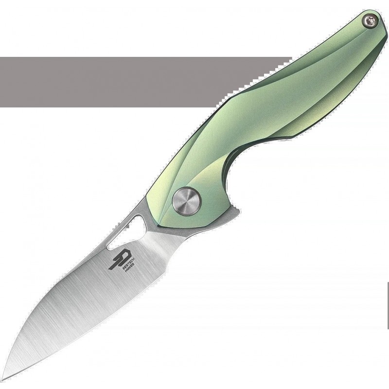 Nóż na szyję Bestech The Reticulan Green Titanium, Stonewashed / Satin CPM S35VN by Elijah Isham (BT1810C)