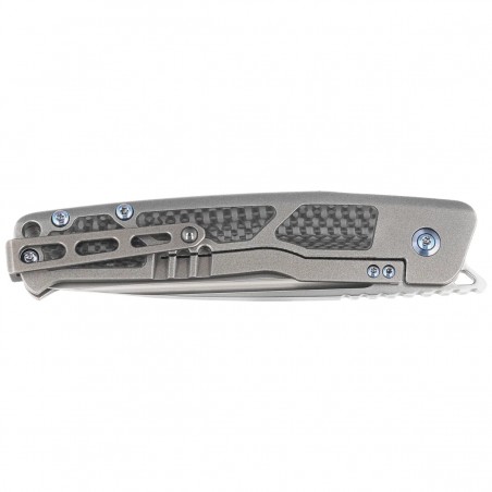 Nóż składany RikeKnife Aragil Dark Gray Titanium/Carbon Fiber, Satin M390 by Ivan D. Braginets (RK-Aragil-DG)