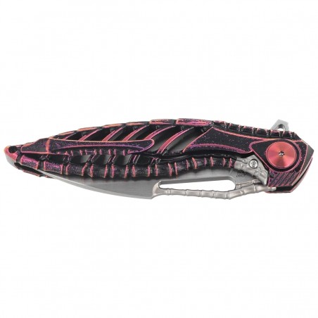 Nóż składany RikeKnife Thor6 Black / Purple Titanium, Satin M390 (RK Thor6-M-BP)