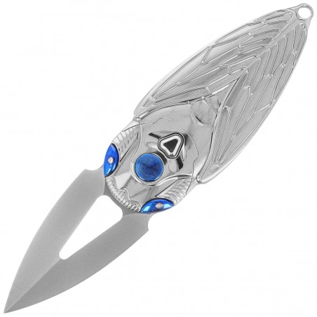 Nóż składany Rike Knife RK Cicada-P Grey Titanium, Bead Blasted M390