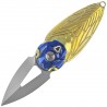 Nóż składany Rike Knife RK Cicada-G Gold Titanium, Bead Blasted M390