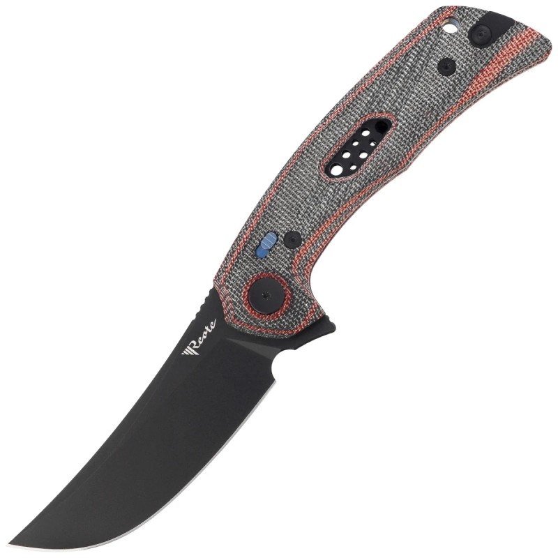 Nóż składany Reate PL-7 Red / Black Micarta, Black PVD Nitro-V (PL-7 RDBKM PVD)