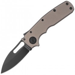 Nóż składany Demko Shark Cub Stealth Slicer Shark Artillery Gray Aluminum, Black DLC CPM20CV by Andrew Demko (SC-STE-20CVDLC-ART