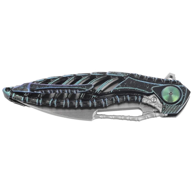 Nóż składany Rike Knife RK Thor 6-M-BG 6 Black / Green Titanium, Bead Blasted M390