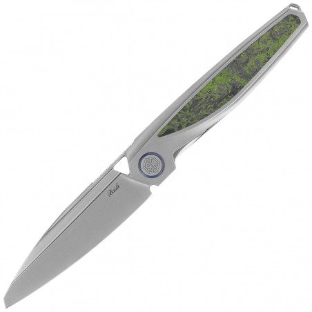 Nóż składany Rike Knife Baidi Green Carbon Fiber, Satin M390 (RK-Baidi-S-P/GCF)