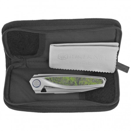 Nóż składany Rike Knife Baidi Green Carbon Fiber, Satin M390 (RK-Baidi-S-P/GCF)