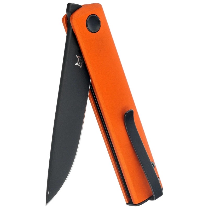 Nóż składany Fox Chnops Orange Aluminium, Black Top Shield Becut by Raven Knives Design (FX-543 ALO)