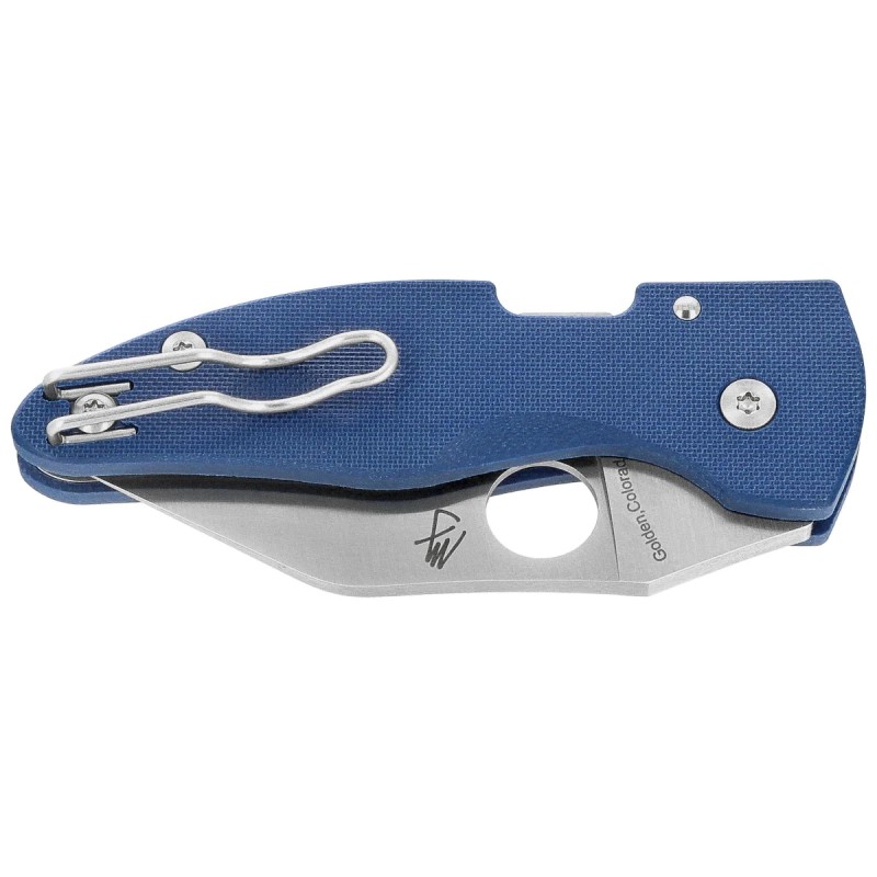 Nóż składany Spyderco MicroJimbo Cobalt Blue G10, Satin CPM SPY27 by Michael Janich (C264GPCBL)