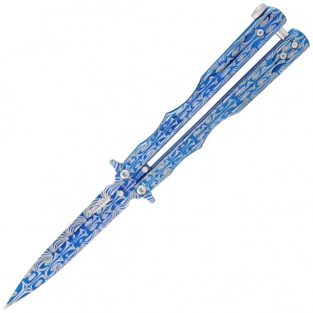 Nóż składany motylek Martinez Albainox RainBlue Balisong Blue Printed Steel, Blue Printed 3Cr13Mov (02140) Nóż składany motylek Martinez Albainox RainBlue Balisong Blue Printed Steel, Blue Printed 3Cr13Mov (02140)