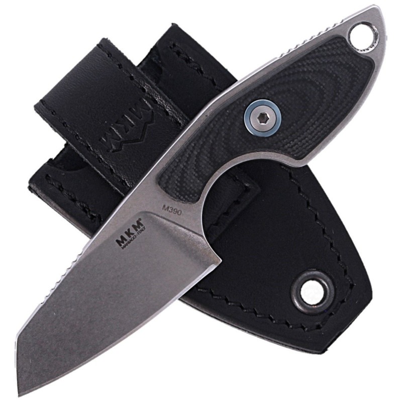 Nóż na szyje MKM Mikro 2 Black G10, Stonewashed M390 by Jesper Voxnæs (MKMR02-GBK)