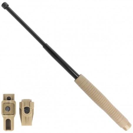 Pałka teleskopowa hartowana ESP Ergonomic 18'' Khaki (ExB-18HE-KH-BK BH-54)