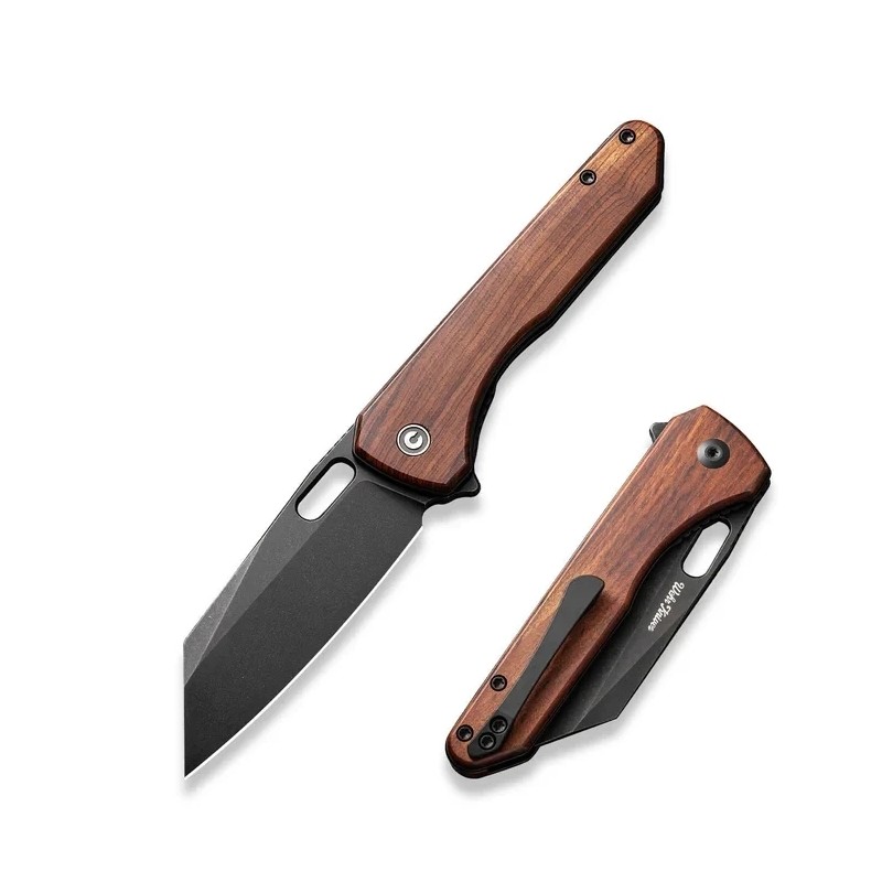 Nóż składany Civivi Nugz Guibourtia Wood, Black Stonewasahed 14C28N by Matthew Wehrwein (C23060-3)