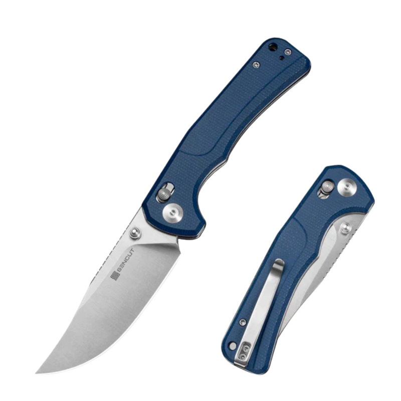 Nóż składany Sencut Slybolt Blue Canvas Micarta, Satin 9Cr18MoV (S25001A-2)