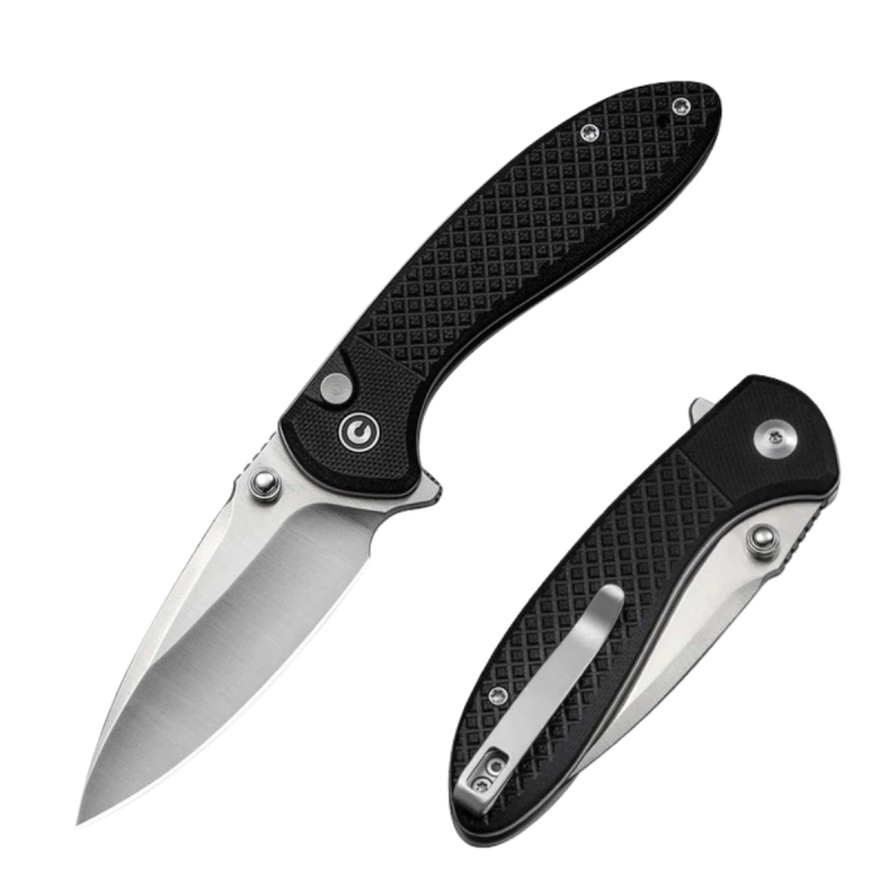 Nóż składany Civivi Faeger Black G10, Satin 14C28N (C24031-1)