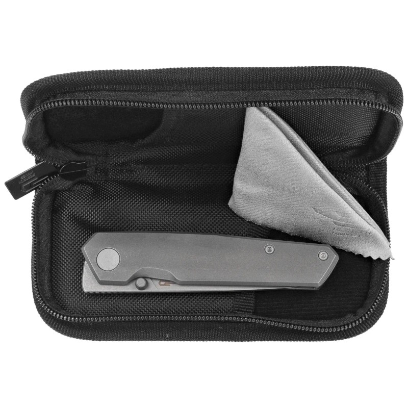 Nóż składany Bestech VK-Kuze Dark Grey Titanium, Dark Bead Blast / Stonewashed MagnaCut by Vulpex Knives (BT2504B)