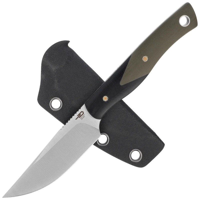Nóż Bestech Heidi Blacksmith 1 Black / Green G10, Satin D2 by Heidi (BFK01A)