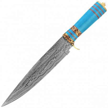Nóż Martinez Albainox Blue Acrylic, Damascus 256 Layers (32564)