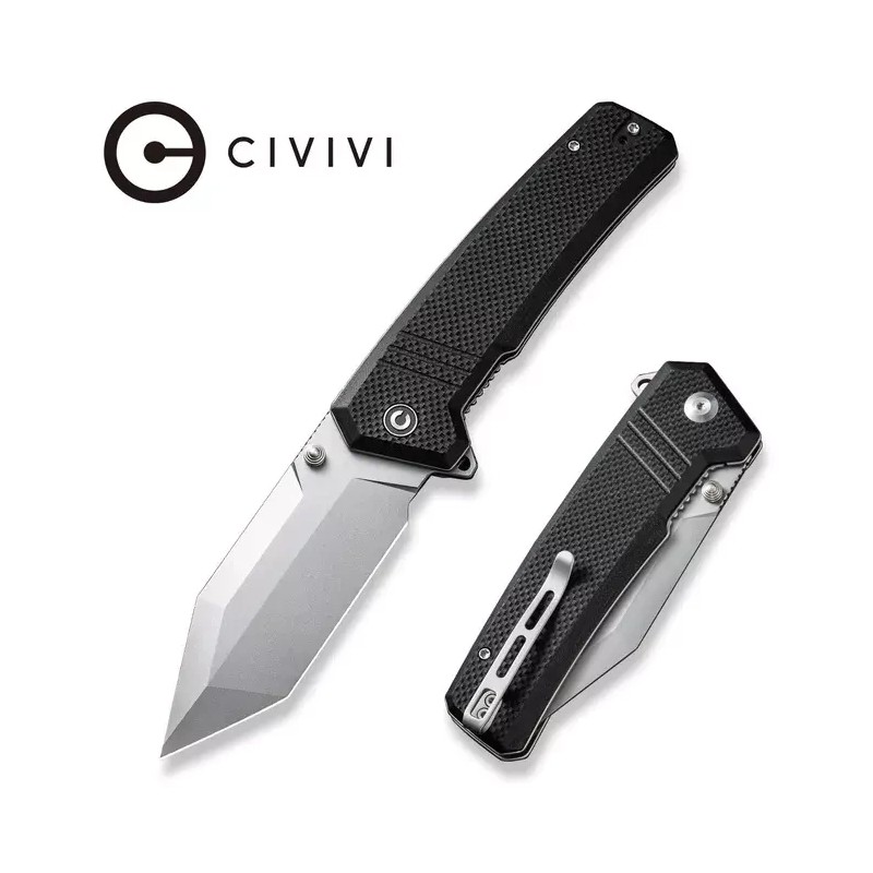 Nóż składany Civivi Bhaltair Black Coarse G10, Stonewashed 14C28N (C23024-1)