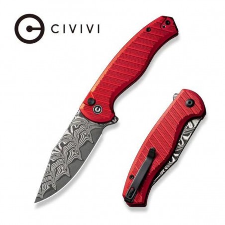 Nóż składany Civivi Stormhowl Red Aluminum, Damascus (C23040B-DS1) Nóż składany Civivi Stormhowl Red Aluminum, Damascus (C23040B-DS1)