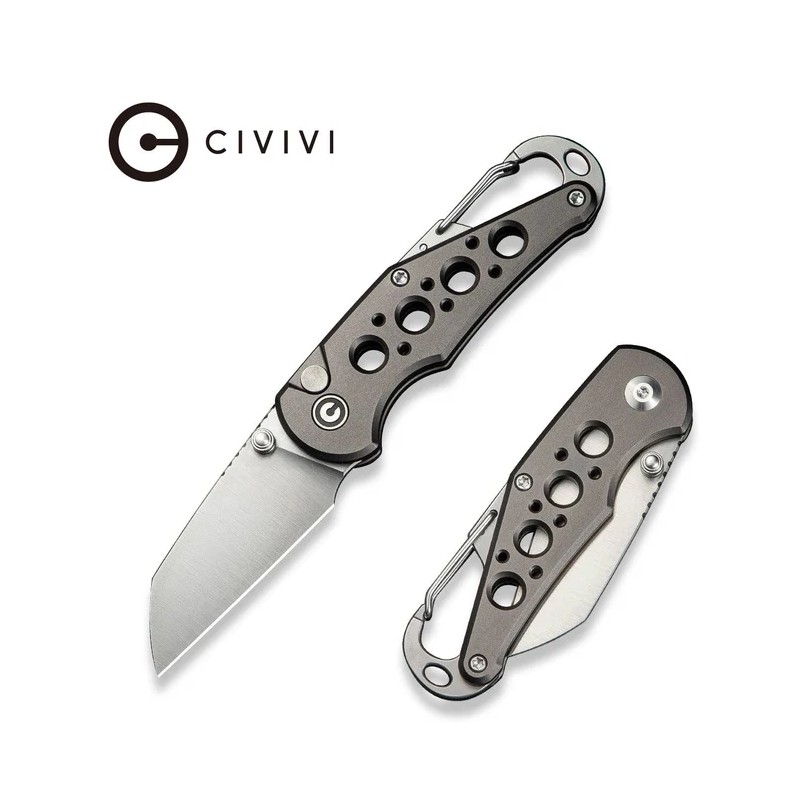 Nóż składany Civivi Pragma Gray Aluminium, Satin Nitro-V (C23062B-2)
